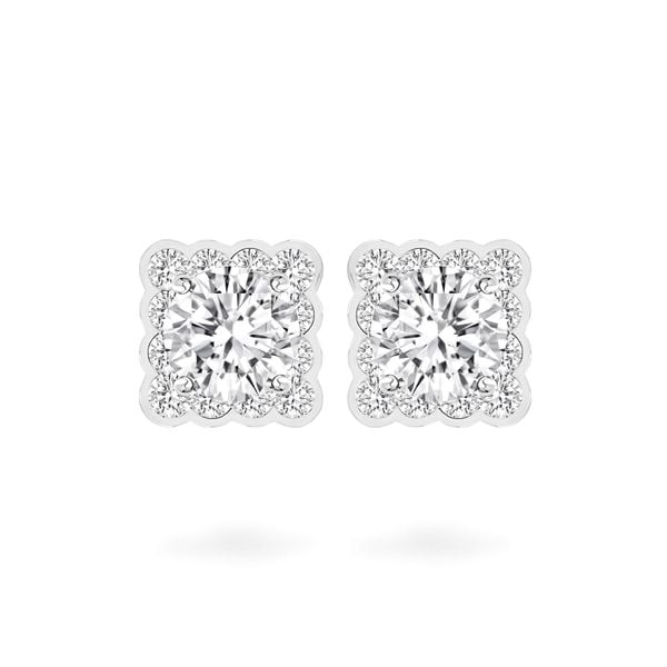 Hoa tai vàng trắng 18K gắn đá CZ DOJI AFEM400133D2CZ1