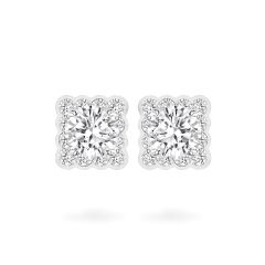 Hoa tai vàng trắng 18K gắn đá CZ DOJI AFEM400133D2CZ1