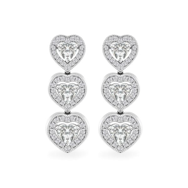 Hoa tai vàng trắng 18K gắn kim cương DOJI AFER000030D2DA1