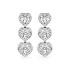 Hoa tai vàng trắng 18K gắn kim cương DOJI AFER000030D2DA1