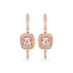 Hoa tai vàng hồng 18K gắn kim cương DOJI AFER000083D3DA1