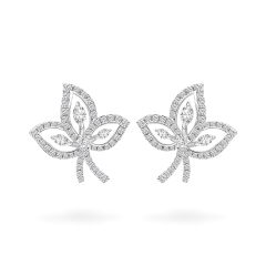 Hoa tai vàng trắng 18K gắn kim cương DOJI AFER000186D2DA1