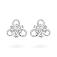 Hoa tai vàng trắng 18K gắn kim cương DOJI AFER000247D2DA1