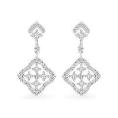 Hoa tai vàng trắng 18K gắn kim cương DOJI AFER000446D2DA1