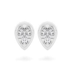 Hoa tai vàng trắng 14K gắn kim cương DOJI AFER000513F2DA1