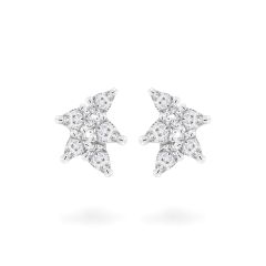 Hoa tai vàng trắng 14K gắn kim cương DOJI AFER000556F2DA1