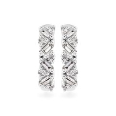 Hoa tai vàng trắng 14K gắn kim cương DOJI AFER600003F2DA1