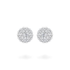 Hoa tai vàng trắng 14K gắn kim cương DOJI AFER600026F2DA1