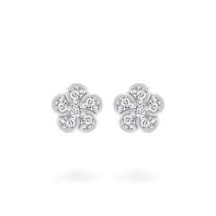 Hoa tai vàng trắng 14K gắn kim cương DOJI AFER700012F2DA1