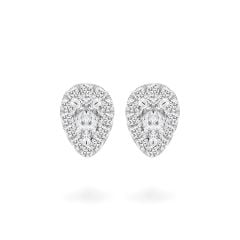 Hoa tai vàng trắng 14K gắn kim cương DOJI AFER700013F2DA1