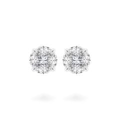 Hoa tai vàng trắng 14K gắn kim cương DOJI AFER700015F2DA1