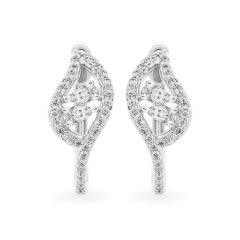 Hoa tai vàng trắng 14K gắn kim cương DOJI AFER700025F2DA1