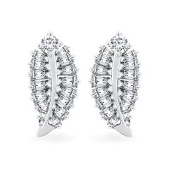 Hoa tai vàng trắng 14K gắn kim cương DOJI AFER700035F2DA1