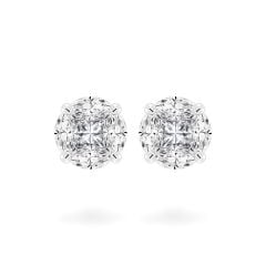 Hoa tai vàng trắng 14K gắn kim cương DOJI AFER700040F2DA1