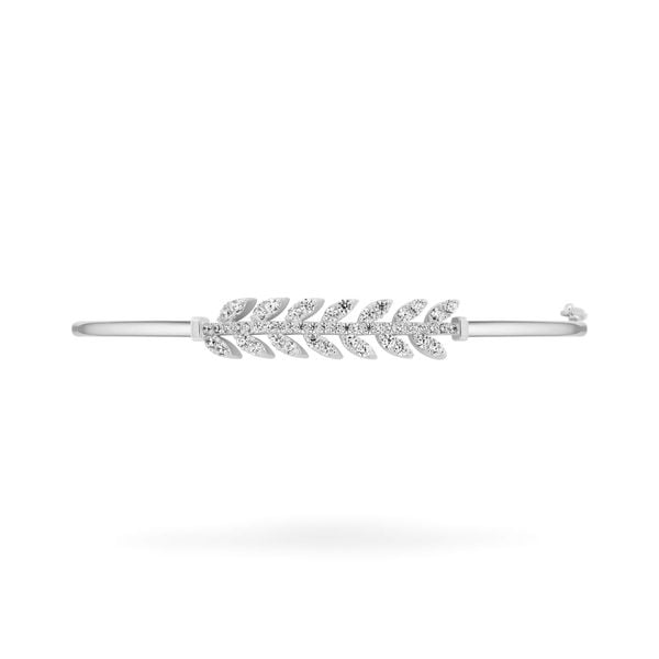 Vòng tay vàng trắng 18K gắn đá CZ DOJI AFGM901063D2CZ1