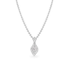 Kiềng cổ vàng trắng 18K gắn kim cương DOJI AFND000243D2DA1