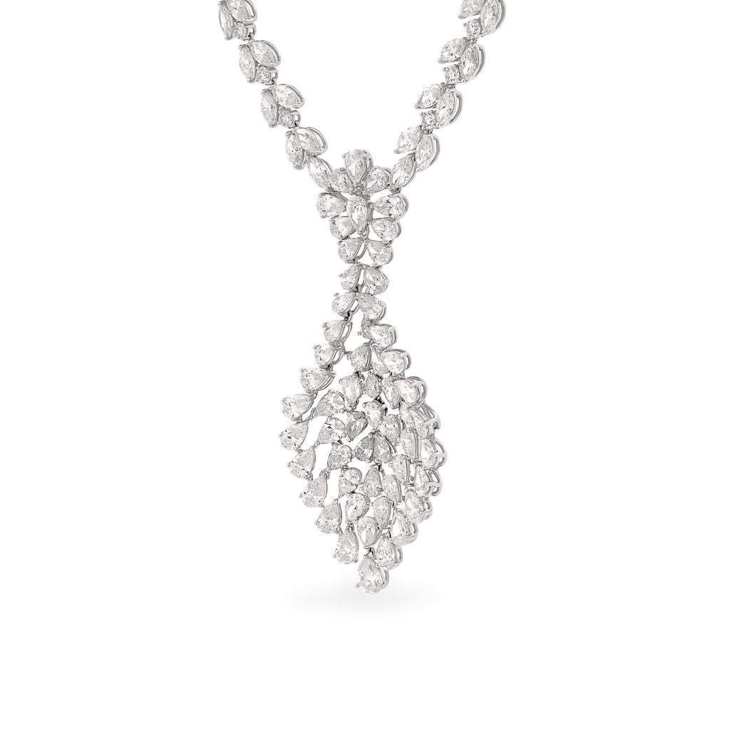 Kiềng cổ vàng trắng 18K gắn kim cương DOJI AFND000243D2DA1 