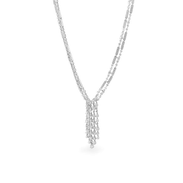 Kiềng cổ vàng trắng 18K gắn kim cương DOJI AFND000244D2DA1