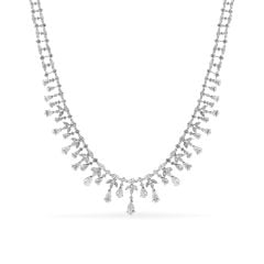 Kiềng cổ vàng trắng 18K gắn kim cương DOJI AFND000253D2DA1