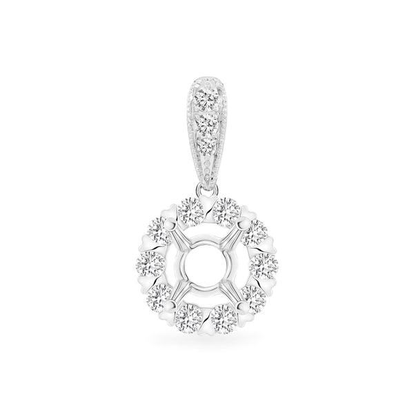 Ổ mặt dây nữ vàng trắng 18K DOJI AFPA000021D2KK1