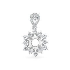 Ổ mặt dây nữ vàng trắng 18K DOJI AFPA000061D2KK1