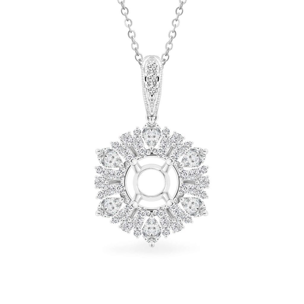 Ổ mặt dây vàng trắng 18K DOJI AFPA000069D2KK1 
