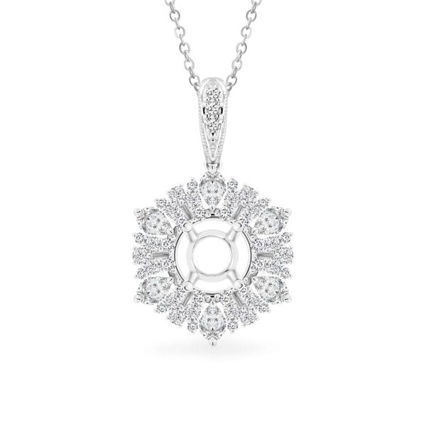 Ổ mặt dây vàng trắng 18K DOJI AFPA000069D2KK1