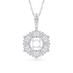 Ổ mặt dây vàng trắng 18K DOJI AFPA000069D2KK1