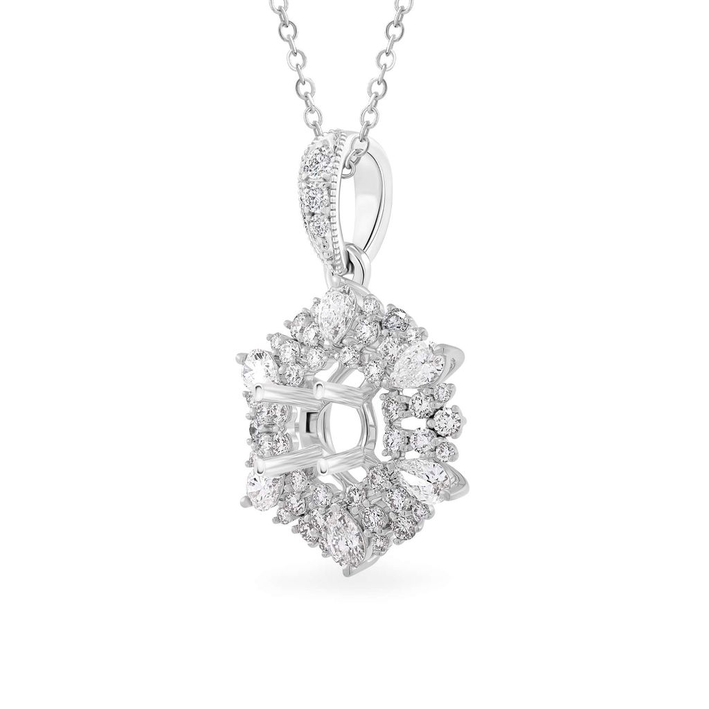 Ổ mặt dây vàng trắng 18K DOJI AFPA000069D2KK1 