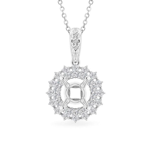 Ổ mặt dây vàng trắng 18K DOJI AFPA000095D2KK1