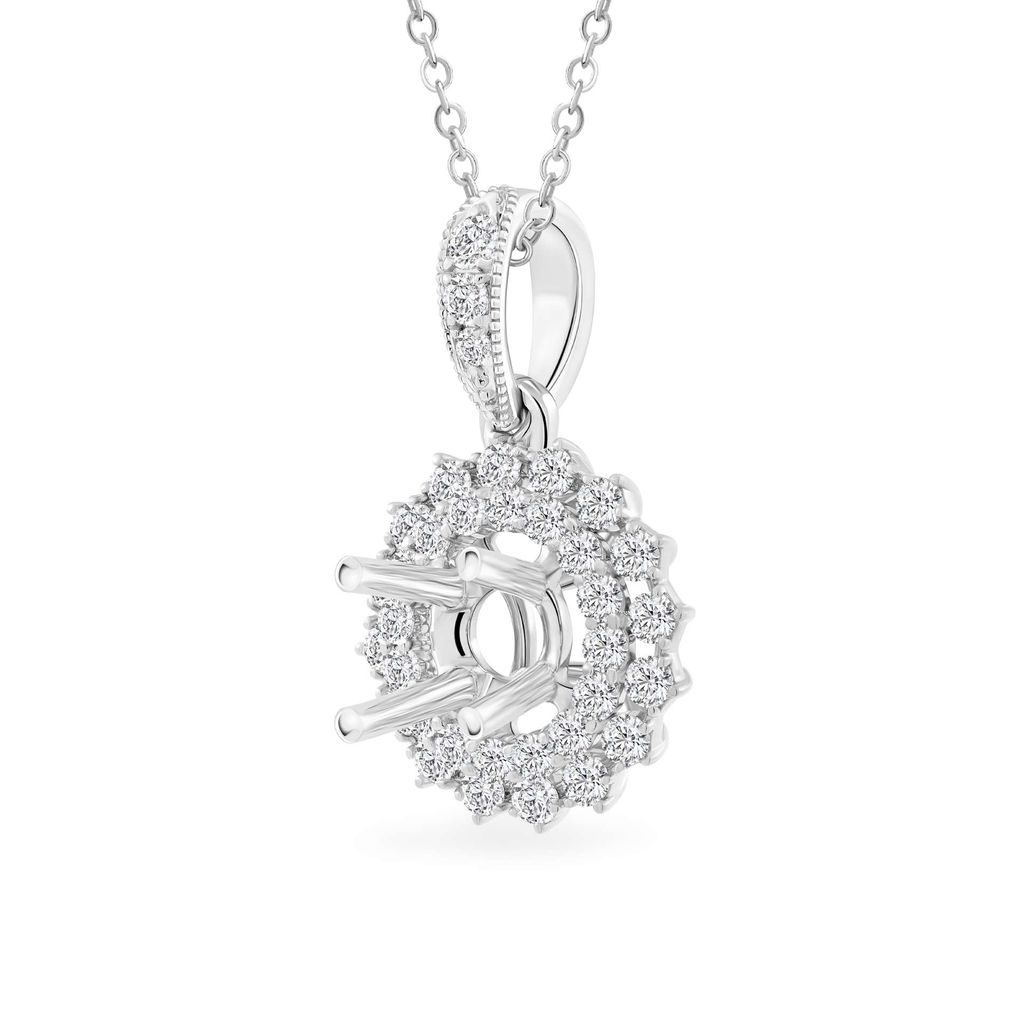Ổ mặt dây vàng trắng 18K DOJI AFPA000095D2KK1 