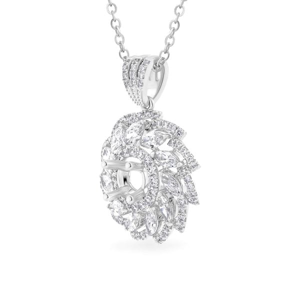 Ổ mặt dây vàng trắng 18K DOJI AFPA002035D2KK1