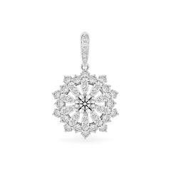 Mặt dây vàng trắng 14K gắn kim cương DOJI AFPB000049F2HA1