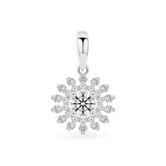 Mặt dây vàng trắng 14K gắn kim cương DOJI AFPB001944F2HA1