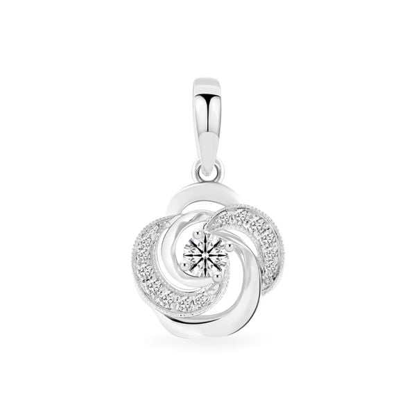 Mặt dây vàng trắng 14K gắn kim cương DOJI AFPB001946F2HA1