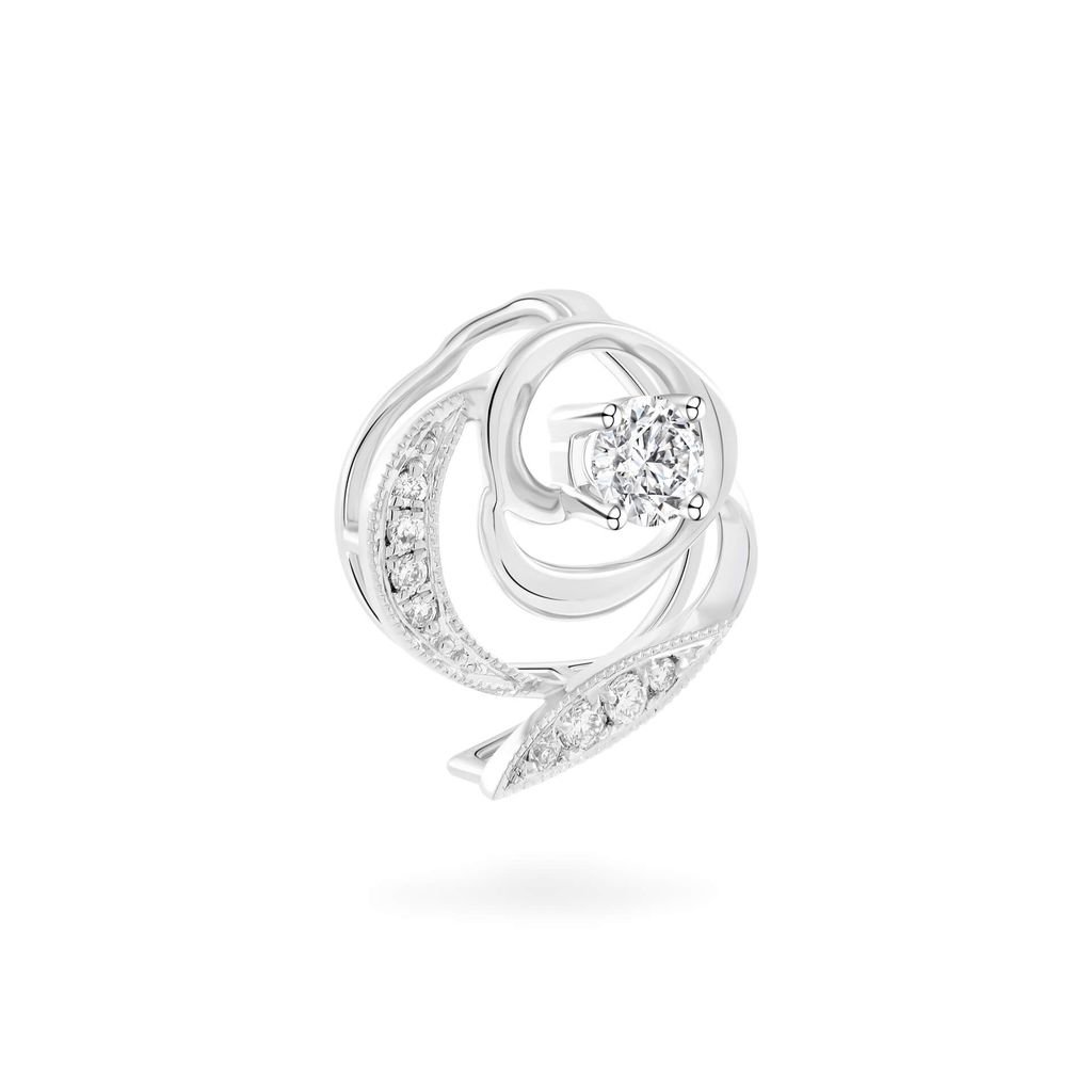 Mặt dây vàng trắng 14K gắn kim cương DOJI AFPB001947F2HA1 