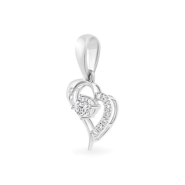 Mặt dây vàng trắng 14K gắn kim cương DOJI AFPB001948F2HA1