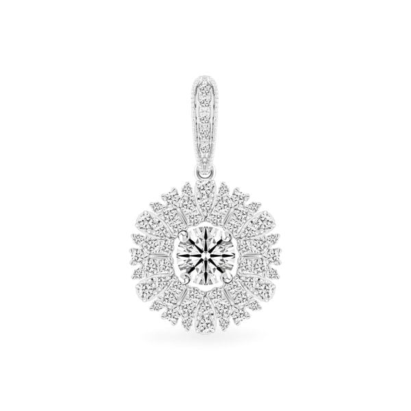 Mặt dây vàng trắng 14K gắn kim cương DOJI AFPB100026F2HA1