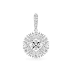 Mặt dây vàng trắng 14K gắn kim cương DOJI AFPB100026F2HA1