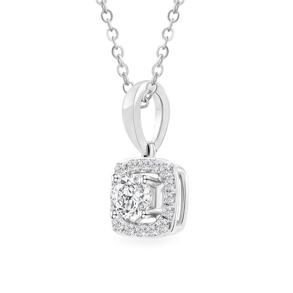 Mặt dây vàng trắng 14K gắn kim cương DOJI AFPB100055F2HA1