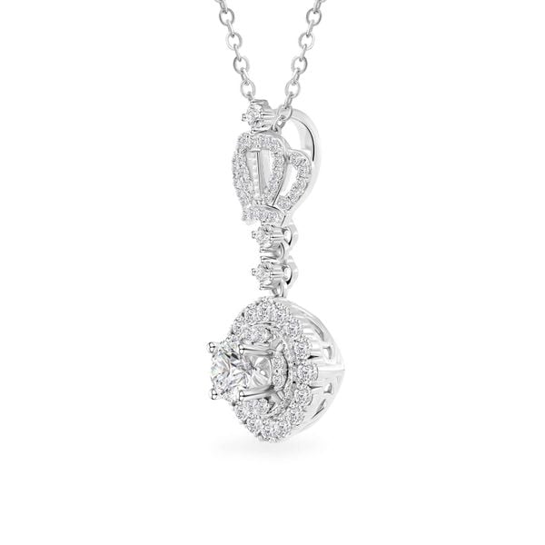 Mặt dây vàng trắng 14K gắn kim cương DOJI AFPB100060F2HA1