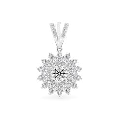 Mặt dây vàng trắng 14K gắn kim cương DOJI AFPB100141F2HA1