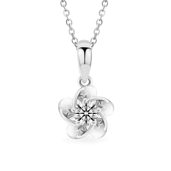 Mặt dây vàng trắng 14K gắn kim cương DOJI AFPB100241F2HA1