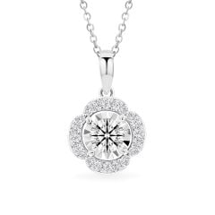 Mặt dây vàng trắng 14K gắn kim cương DOJI AFPB102042F2HA1