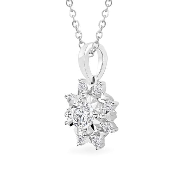 Mặt dây vàng trắng 14K gắn kim cương DOJI AFPB102043F2HA1