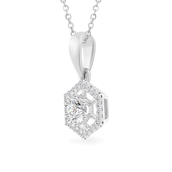 Mặt dây vàng trắng 14K gắn kim cương DOJI AFPB200151F2HA1