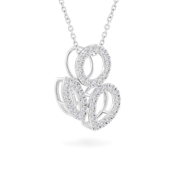 Mặt dây vàng trắng 14K gắn kim cương DOJI AFPB901960F2ML1