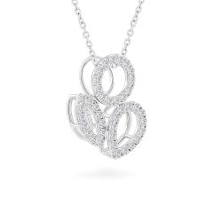 Mặt dây vàng trắng 14K gắn kim cương DOJI AFPB901960F2ML1