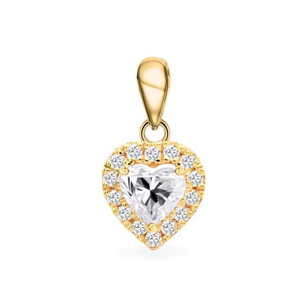 Mặt dây nữ vàng vàng 14K gắn đá CZ DOJI AFPJ000038F1CZ1