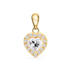 Mặt dây nữ vàng vàng 14K gắn đá CZ DOJI AFPJ000038F1CZ1